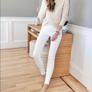 NWT Everlane 25 tall white mid-rise skinny jeans